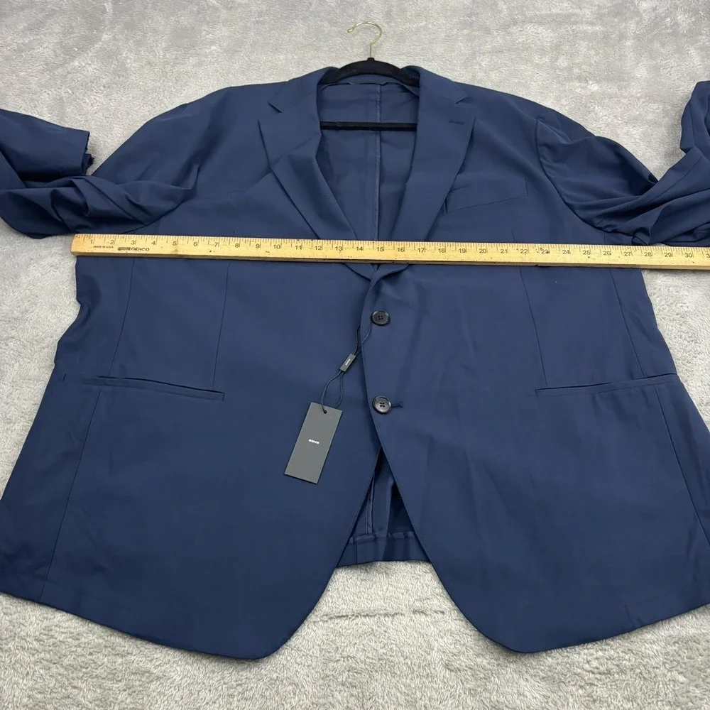 NWT Sene Blazer Jacket Mens 54‎ Blue FlexTech Single Breasted Business Formal